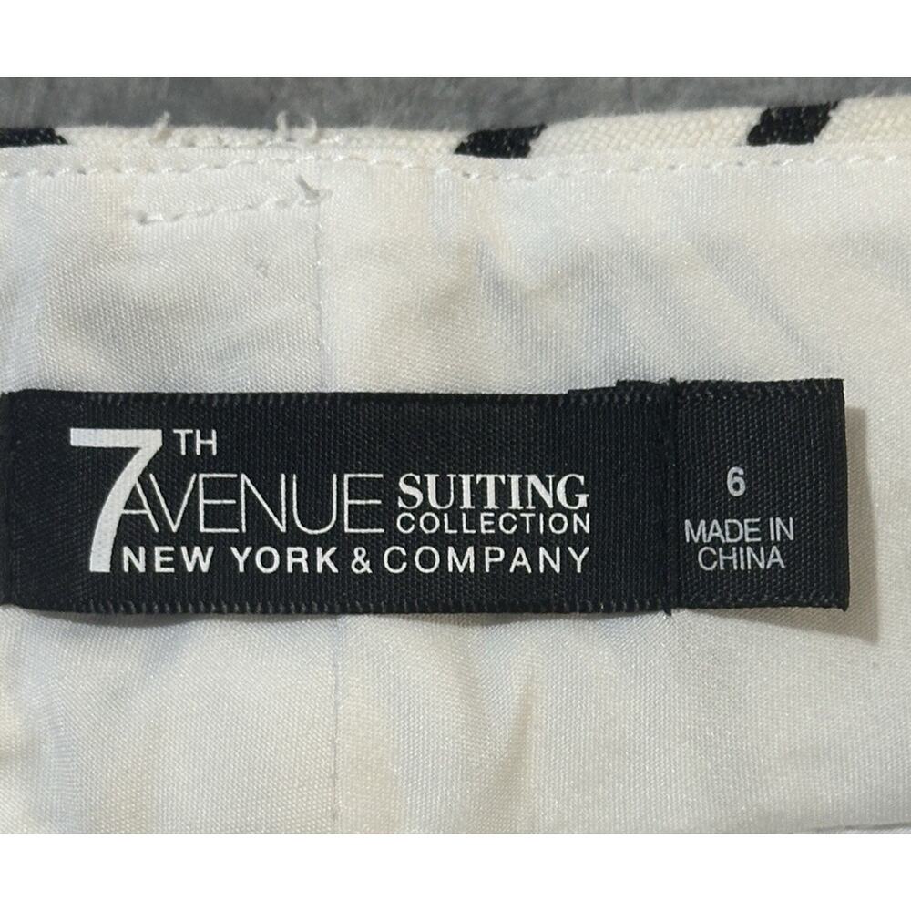 New York & Company 7th Avenue Suiting Collection Shorts Women’s Size 6 BLK&white - Picture 6 of 8